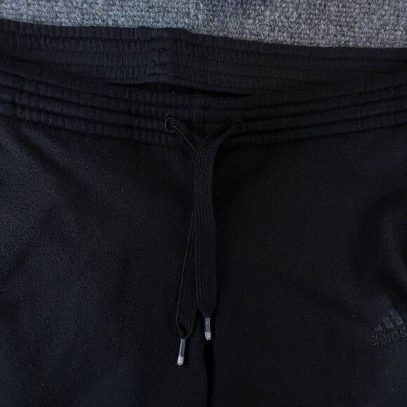 Adidas Sweatpants Womens Medium Joggers Lounge Drawstring Athletic Black Fleece - Picture 8 of 16